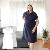 A dress with cowl neck and all-in-one-sleeves - with video
